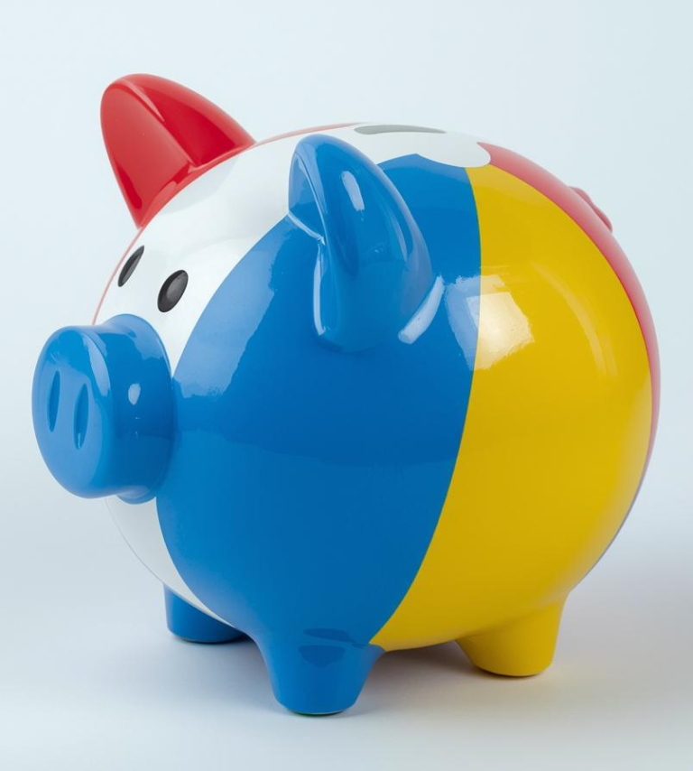 piggy bank beach ball